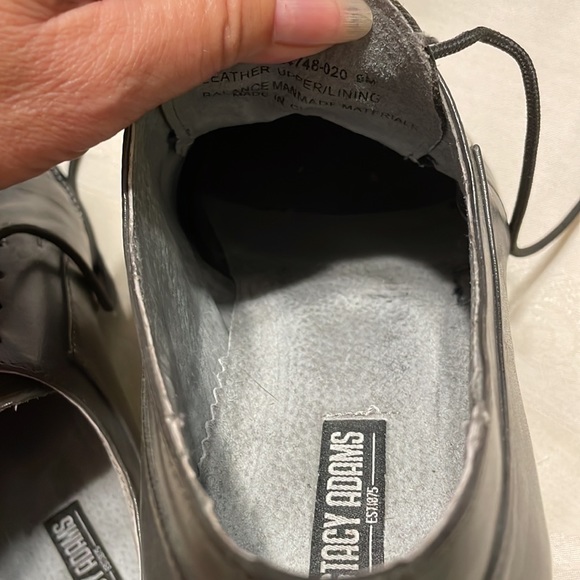 Stacy Adams men’s gray square toed, lace up oxfords (BJB) - Picture 10 of 10